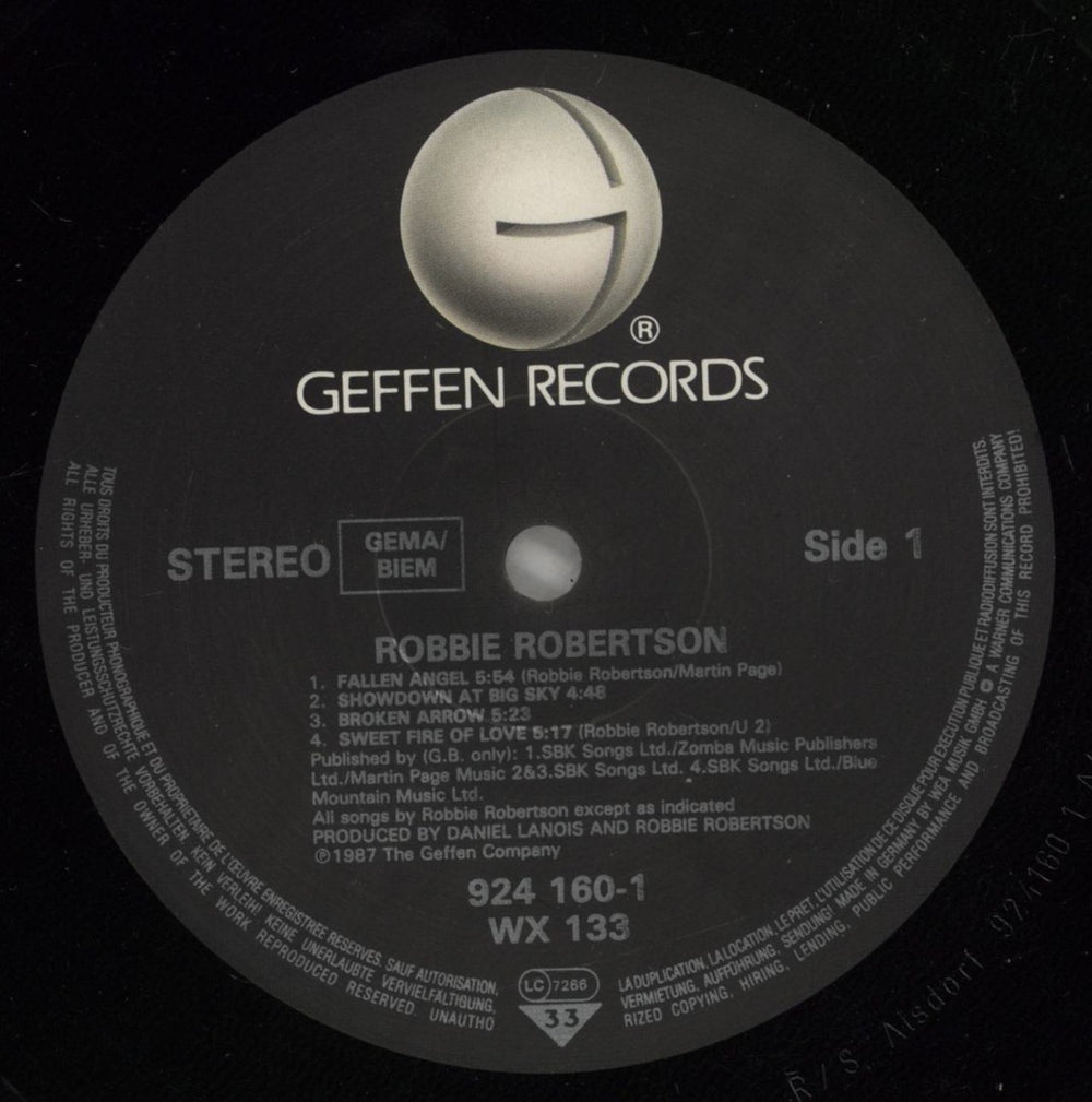 Robbie Robertson Robbie Robertson - Stickered Sleeve - EX UK vinyl LP album (LP record) RRNLPRO679070