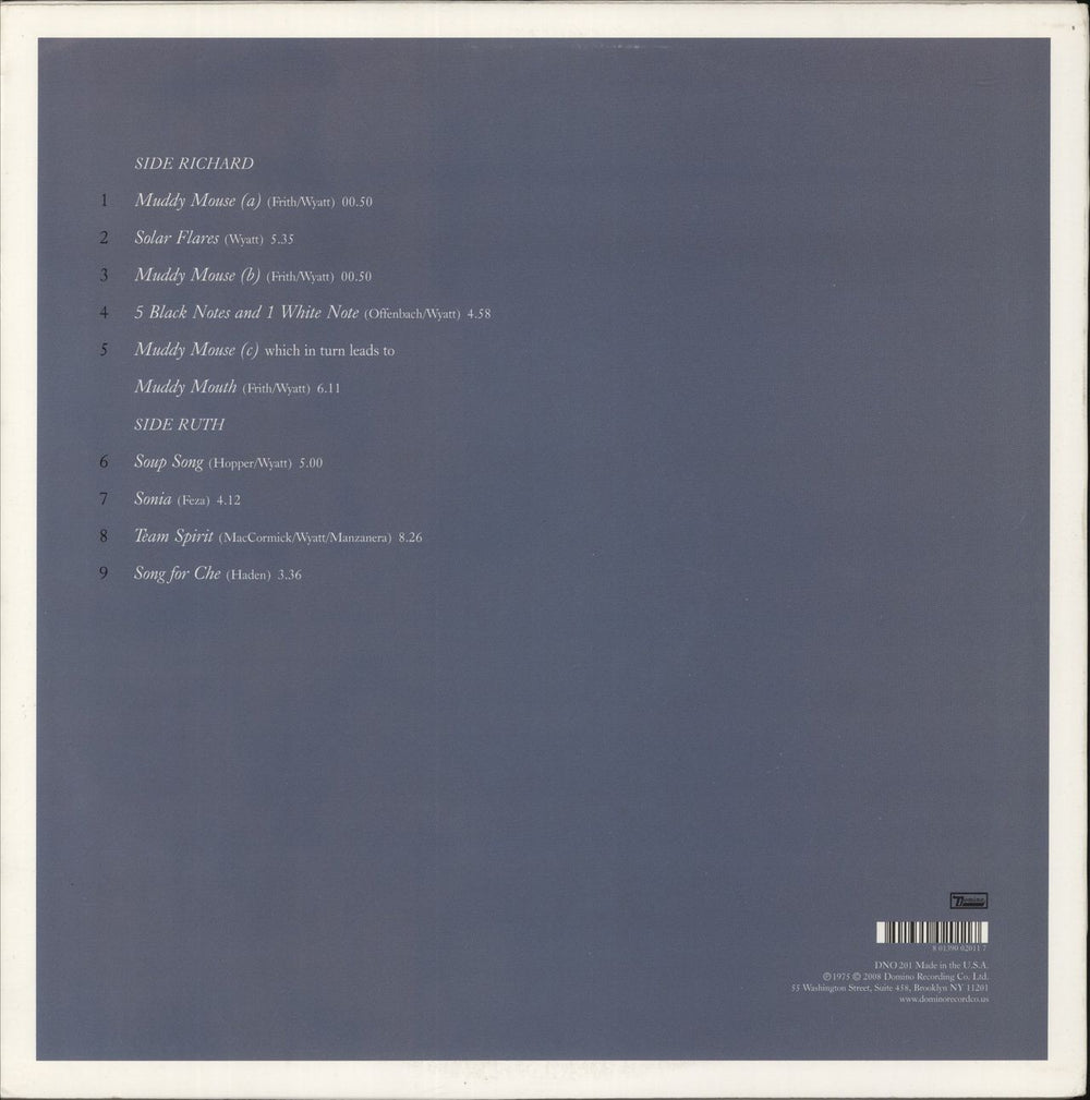 Robert Wyatt Ruth Is Stranger Than Richard US vinyl LP album (LP record) 801390020117