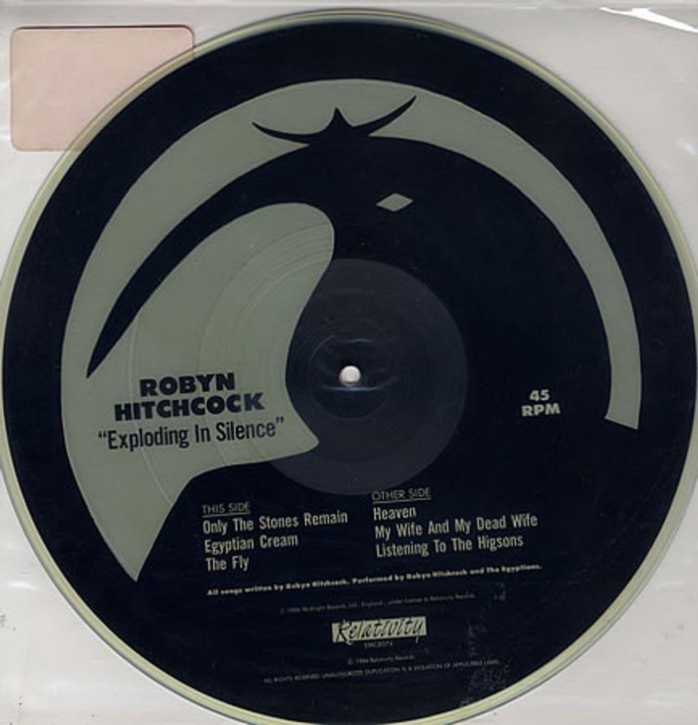 Robyn Hitchcock Exploding In Silence UK picture disc LP (vinyl picture disc album) RHIPDEX361187
