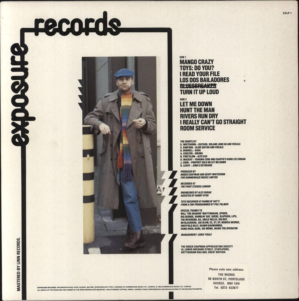 Roger Chapman Mango Crazy UK vinyl LP album (LP record)