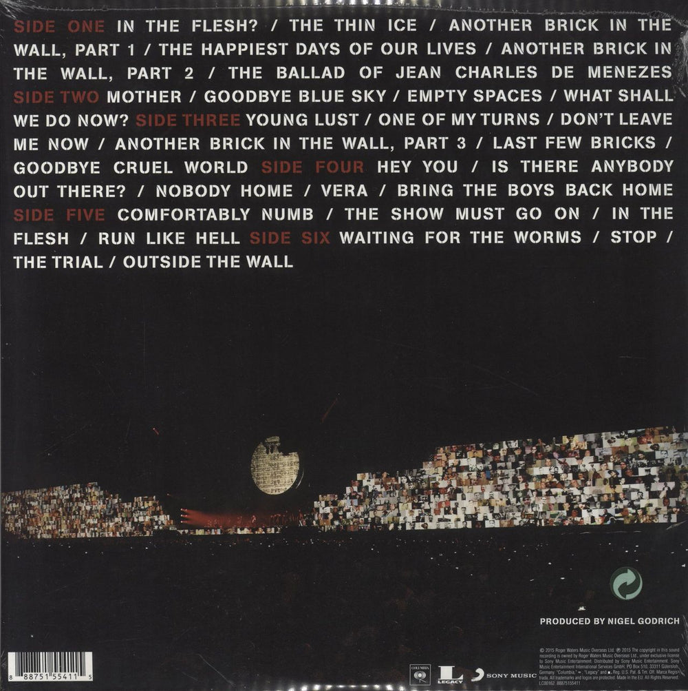 Roger Waters The Wall - 180gm - Sealed UK 3-LP vinyl record set (Triple LP Album) 888751554115