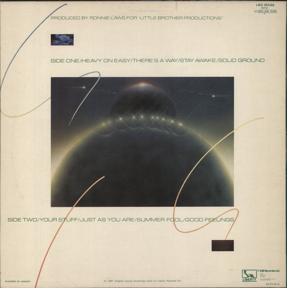 Ronnie Laws Solid Ground UK vinyl LP album (LP record)