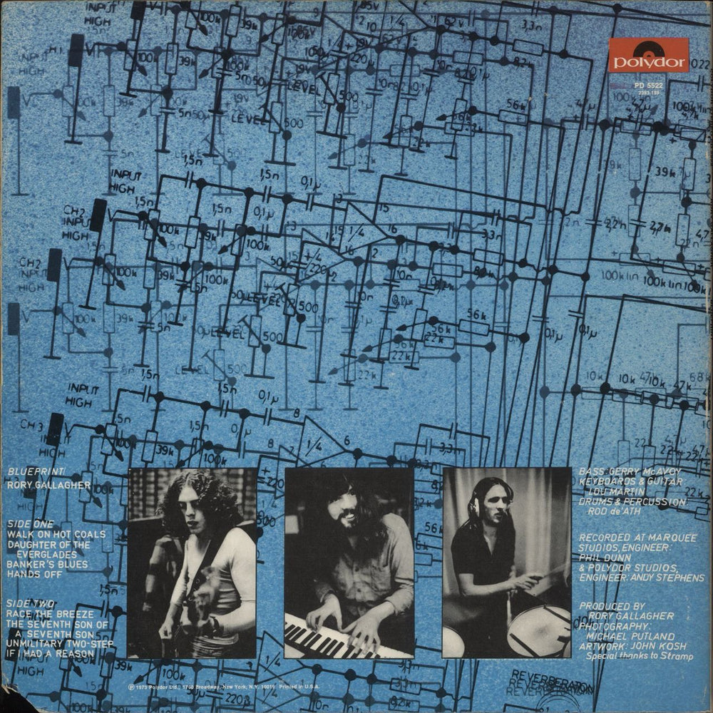 Rory Gallagher Blueprint US vinyl LP album (LP record)