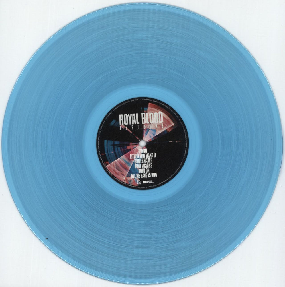 Royal Blood Typhoons - Translucent Blue Vinyl - Assai Numbered UK vinyl LP album (LP record) R-8LPTY873485