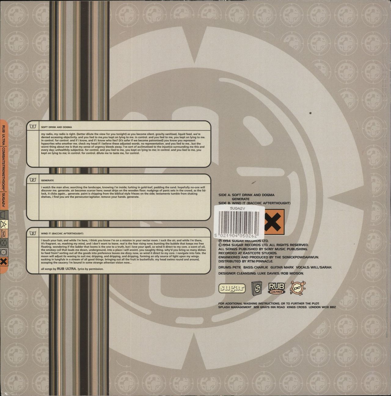 Rub Ultra Combat Strength Soap UK 12" vinyl single (12 inch record / Maxi-single)