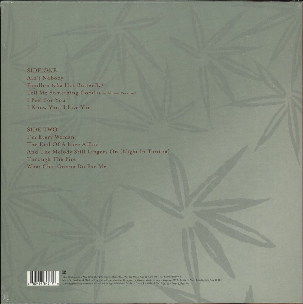 Rufus & Chaka Khan Epiphany: The Best Of Chaka Khan - Burgundy Vinyl US vinyl LP album (LP record) 603497845170