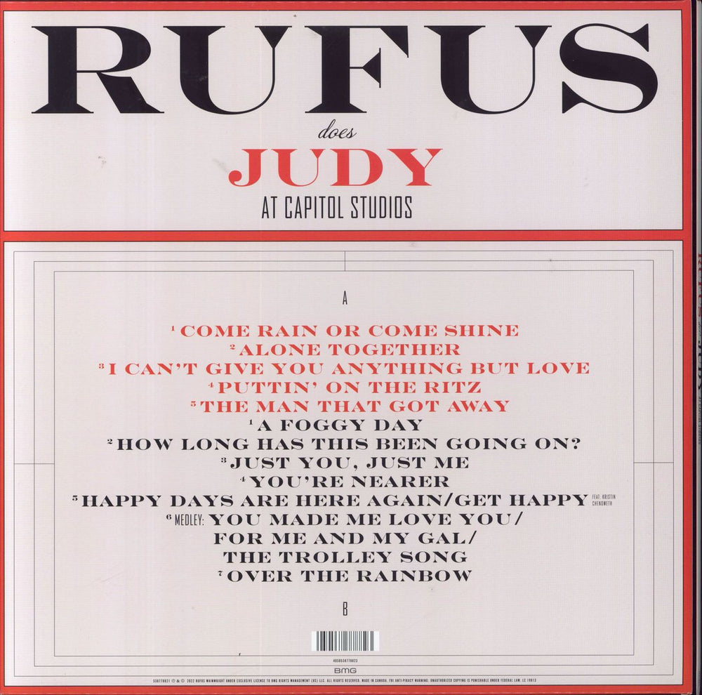 Rufus Wainwright Rufus Does Judy At Capitol Studios US vinyl LP album (LP record) 4050538778823