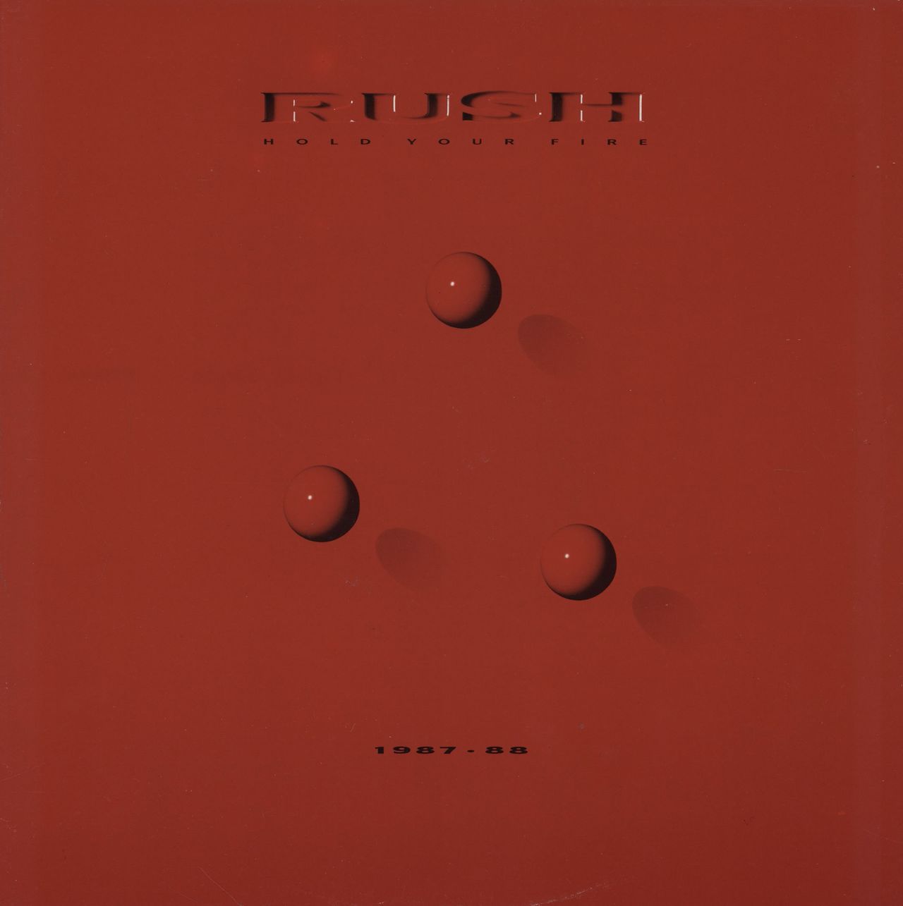 Rush Hold Your Fire 1987-88 US tour programme TOUR PROGRAMME