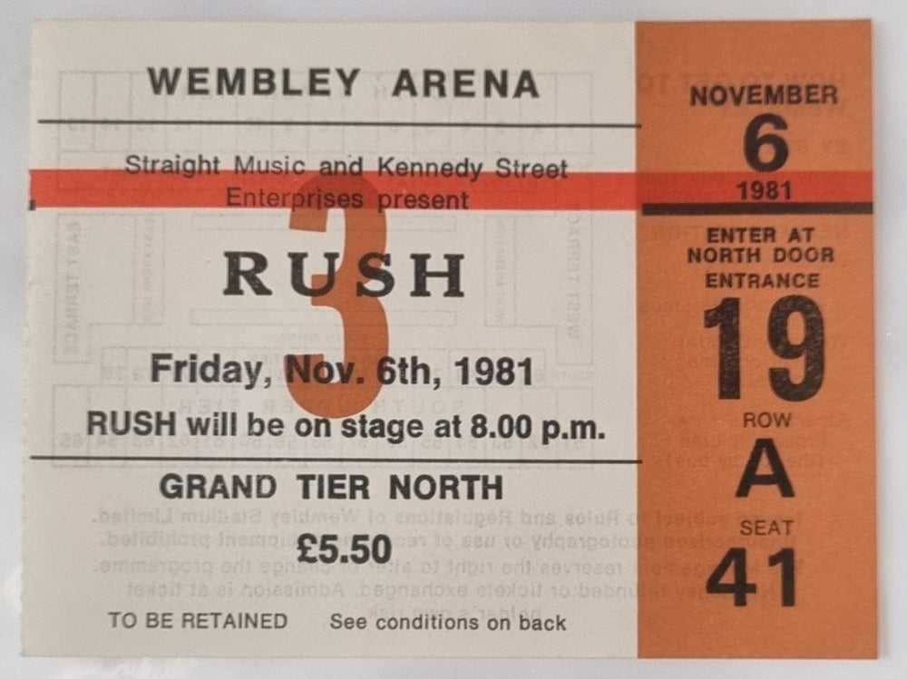 Rush Moving Pictures 1981 + Stub UK tour programme RUSTRMO589275