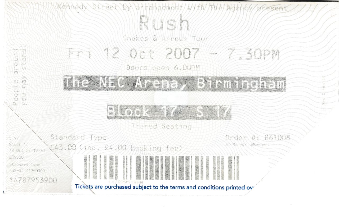 Rush Snakes & Arrows - Red + Ticket Stub UK tour programme RUSTRSN610366