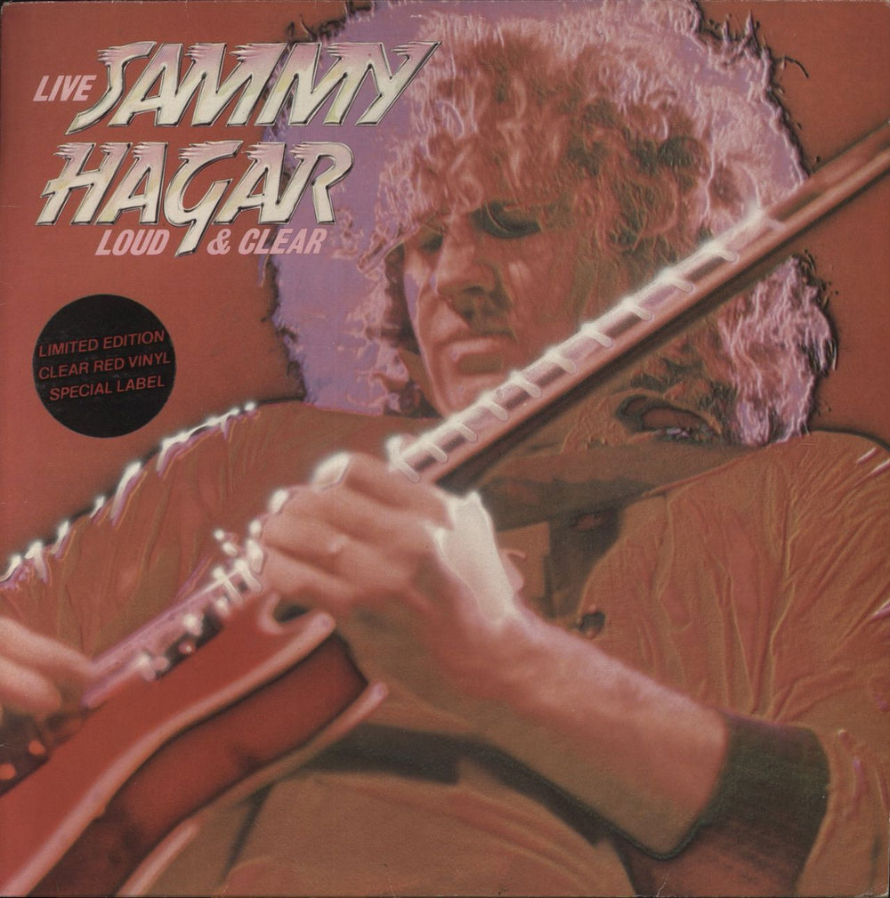 Sammy Hagar Loud & Clear - Red Vinyl - Stickered Sleeve - EX UK vinyl LP album (LP record) E-ST25330