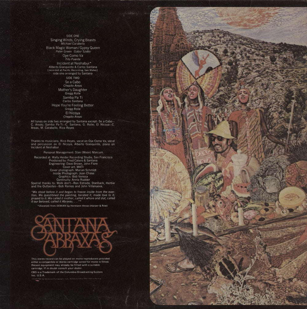 Santana Abraxas - 1st - VG UK vinyl LP album (LP record)