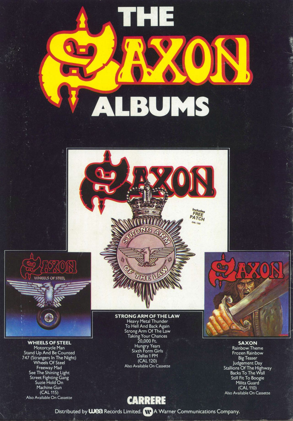 Saxon Winter Tour 1980/81 UK tour programme