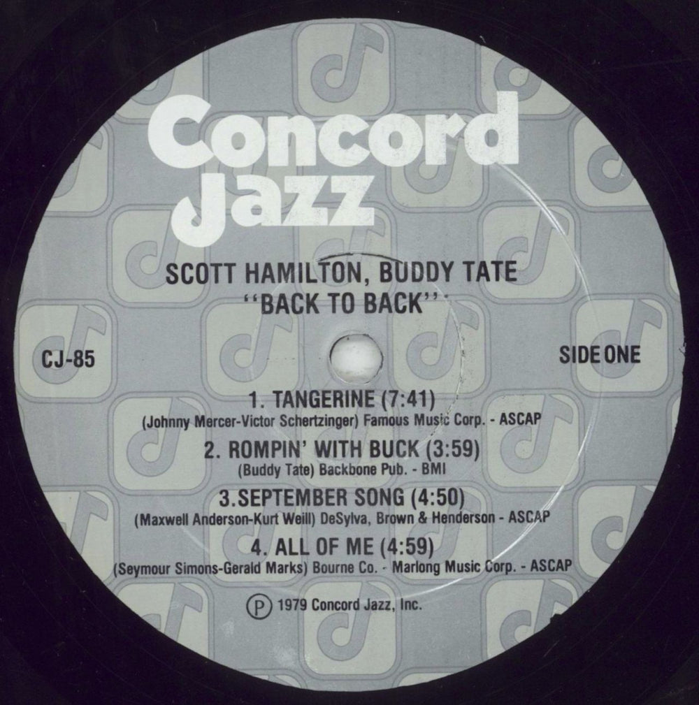 Scott Hamilton  Back To Back US vinyl LP album (LP record) HM2LPBA512241