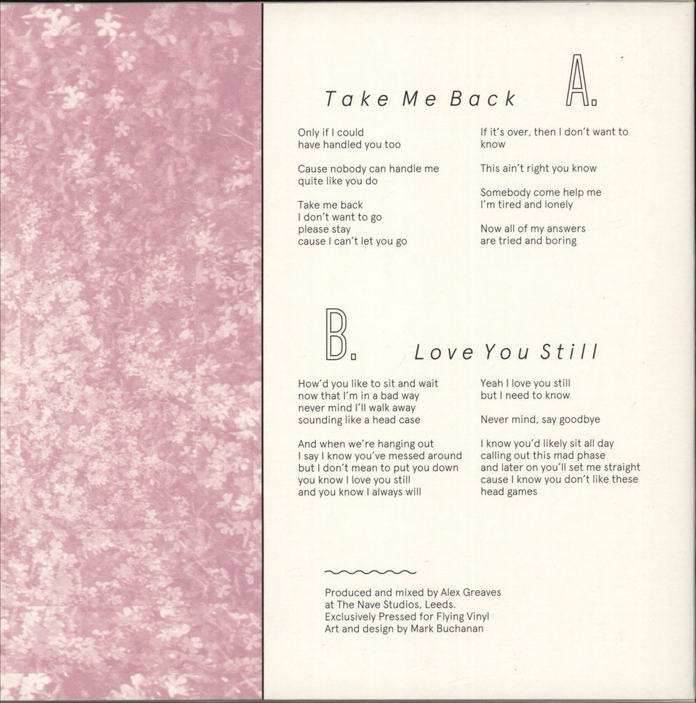 Seeing Hands Take Me Back / Love You Still UK 7" vinyl single (7 inch record / 45)