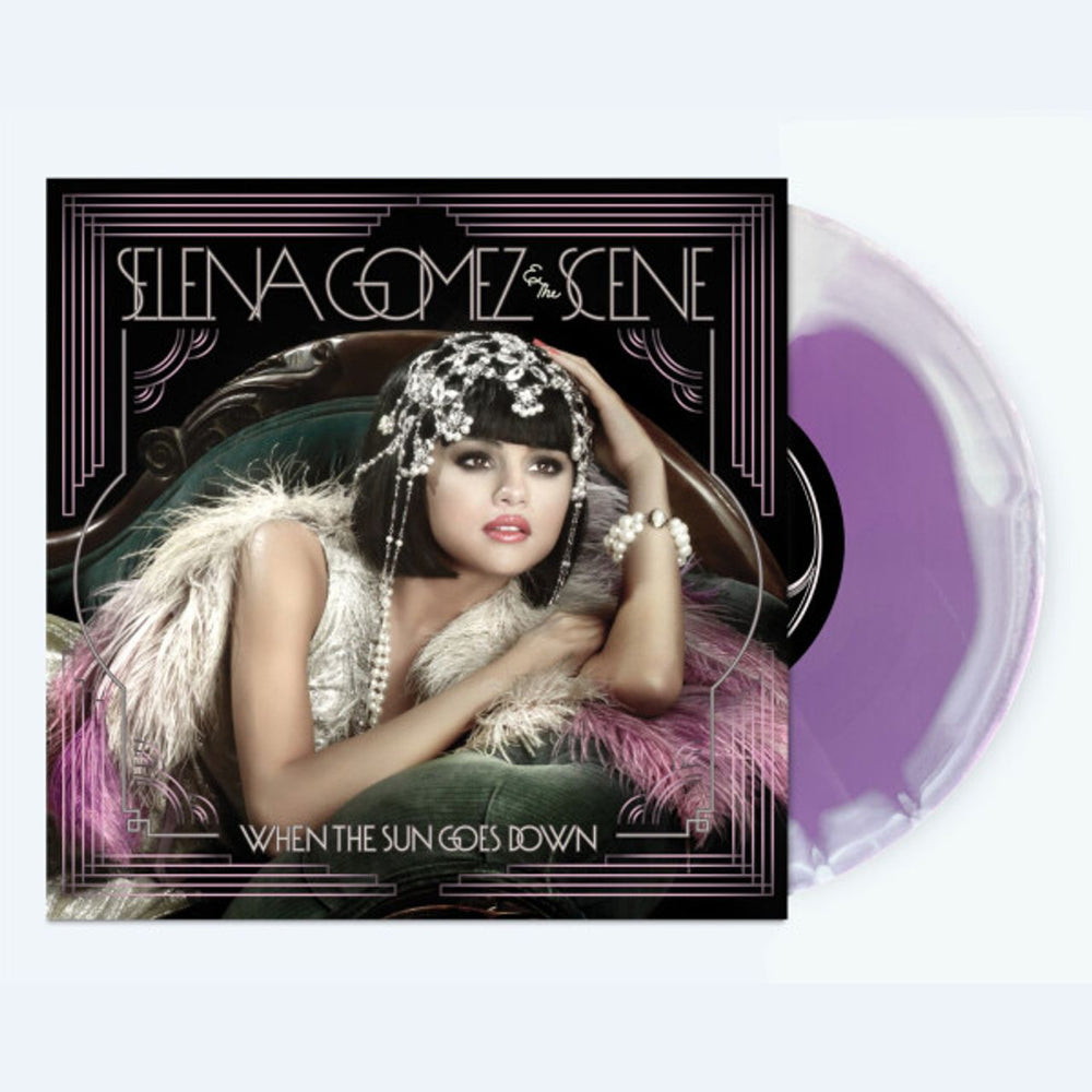 Selena Gomez When The Sun Goes Down - Lavender with White Swirl Vinyl - Sealed US vinyl LP album (LP record) D003401201
