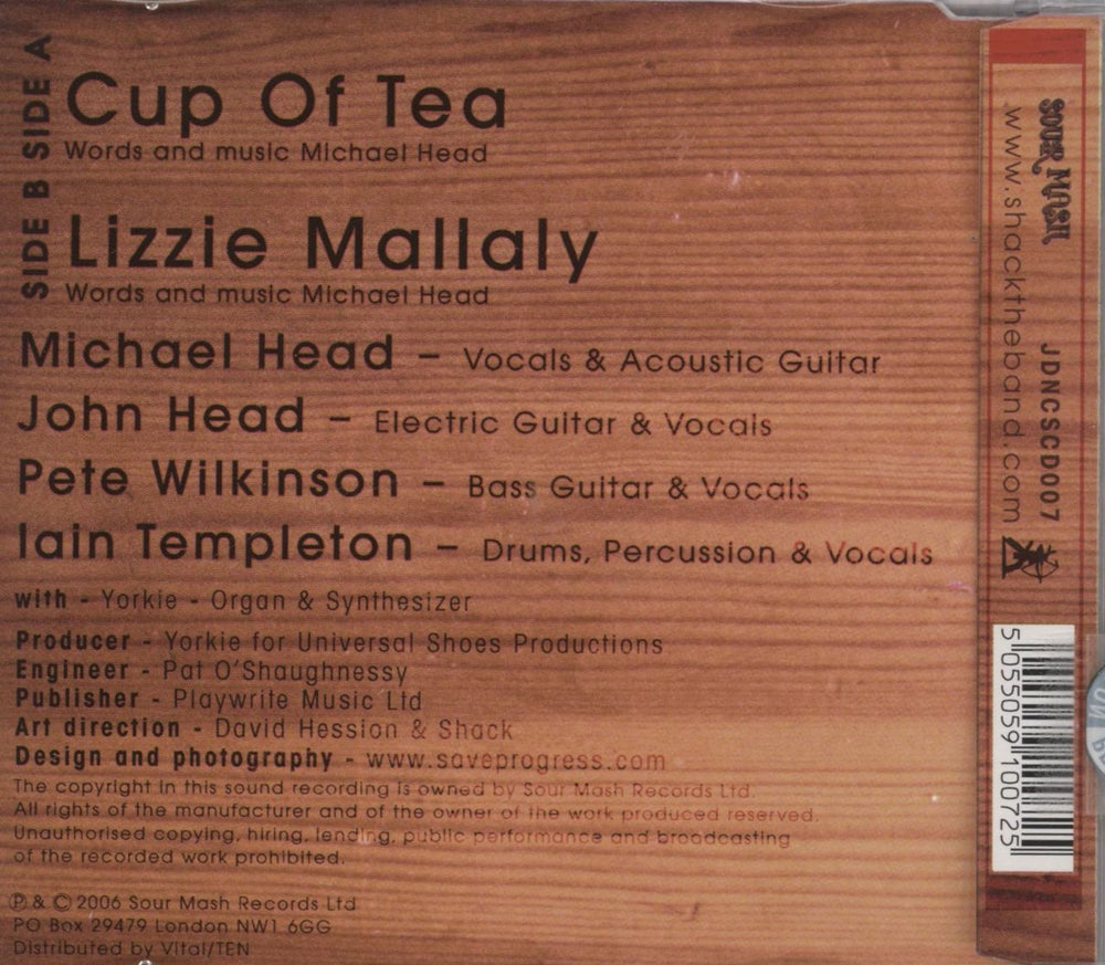 Shack Cup Of Tea UK CD single (CD5 / 5") 5055059100725