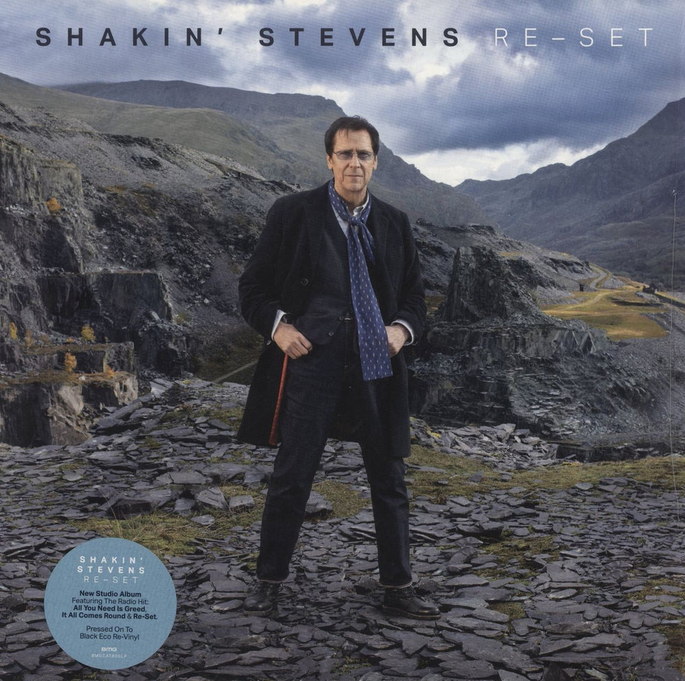 Shakin' Stevens Re-Set - Hype Stickered Shrink UK vinyl LP album (LP record) BMGCAT800LP