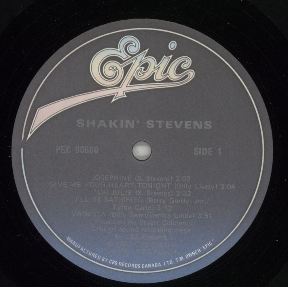 Shakin' Stevens Shakin' Stevens - Gold promo stamped Canadian vinyl LP album (LP record) STVLPSH682271