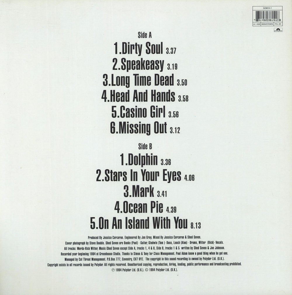 Shed Seven Change Giver UK vinyl LP album (LP record) 731452361516