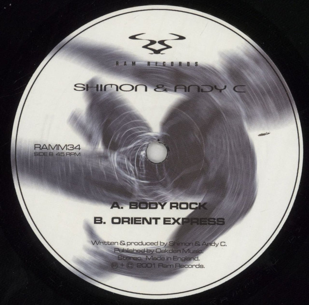 Shimon & Andy C Body Rock UK 12" vinyl single (12 inch record / Maxi-single) V2Q12BO856785