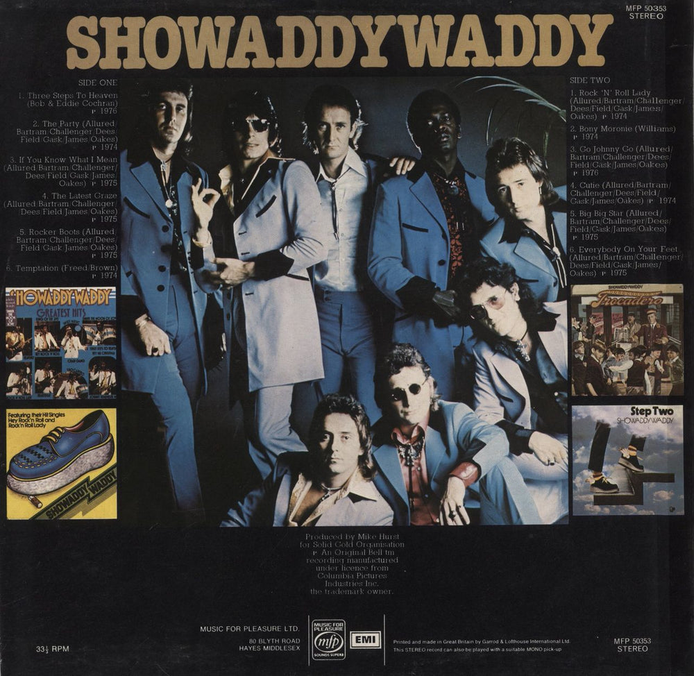 Showaddywaddy Showaddywaddy UK vinyl LP album (LP record)