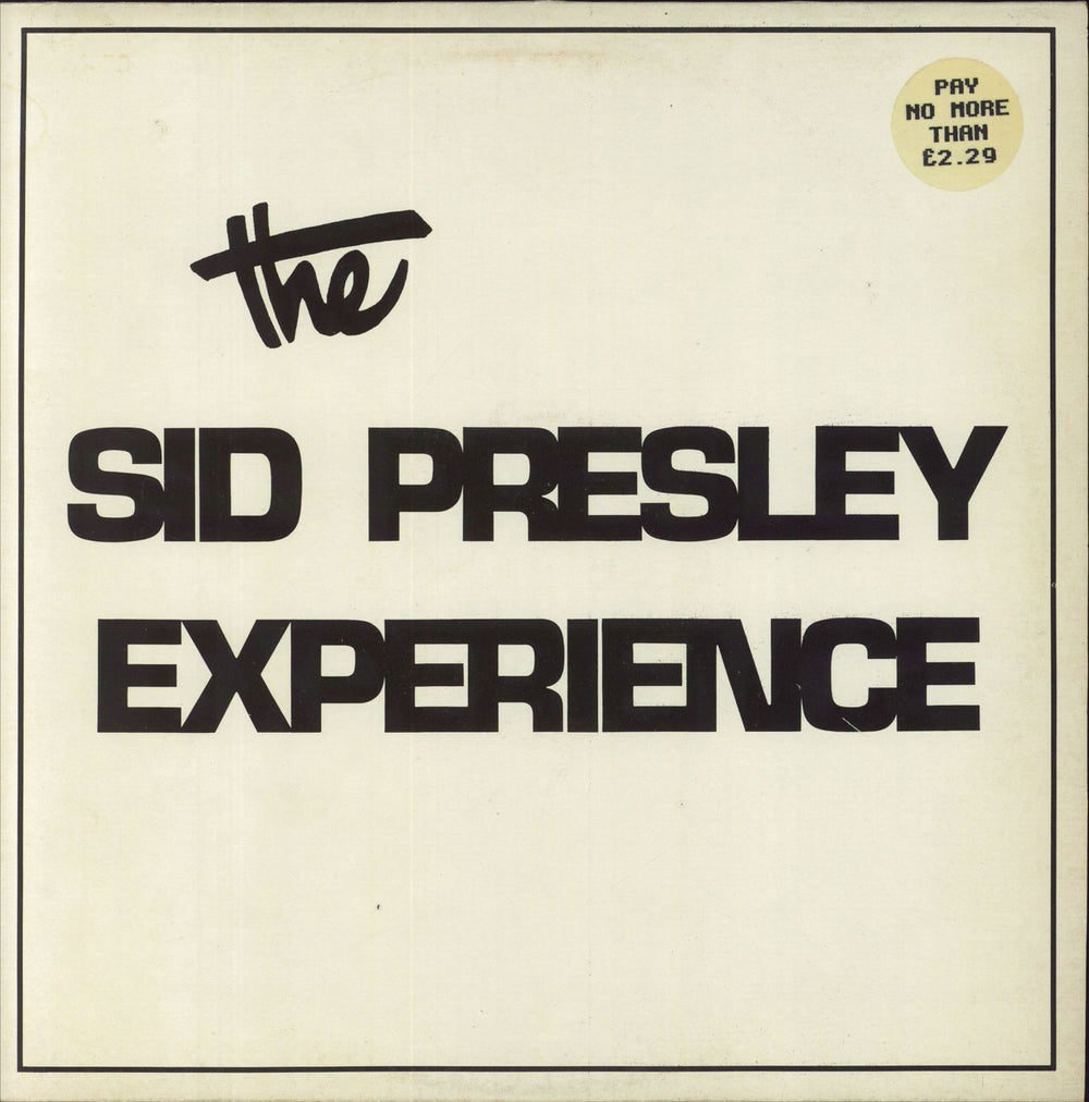 Sid Presley Experience Cold Turkey UK 12" vinyl single (12 inch record / Maxi-single) SPE41