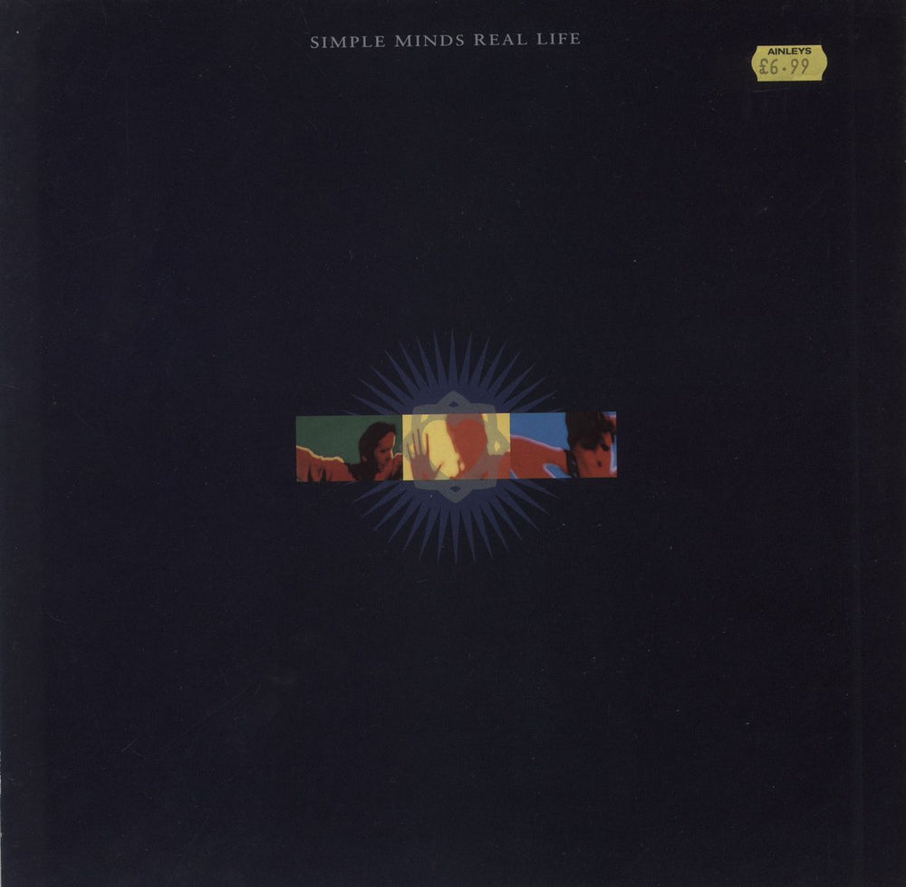 Simple Minds Real Life - Price Stickered UK vinyl LP album (LP record) V2660