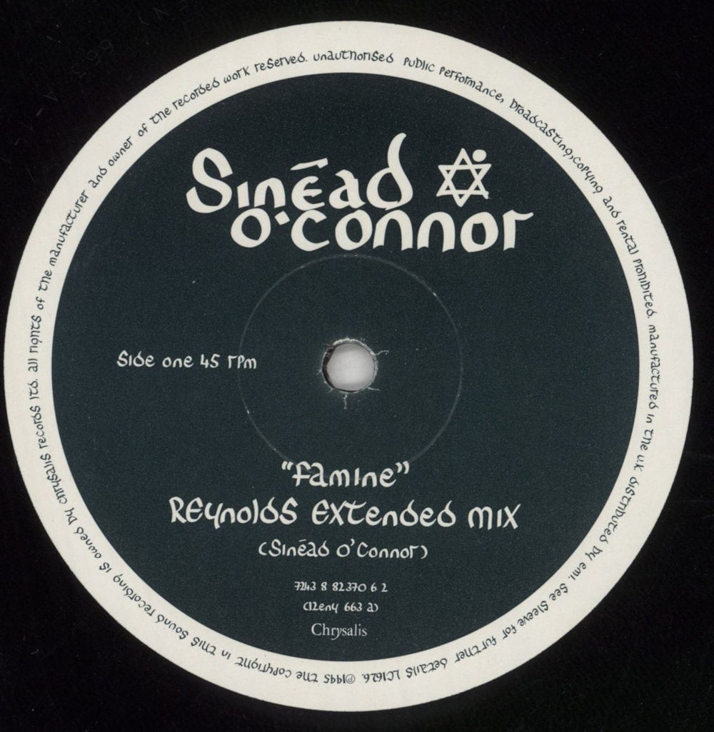 Sinead O'Connor Famine UK 12" vinyl single (12 inch record / Maxi-single) SIN12FA54278