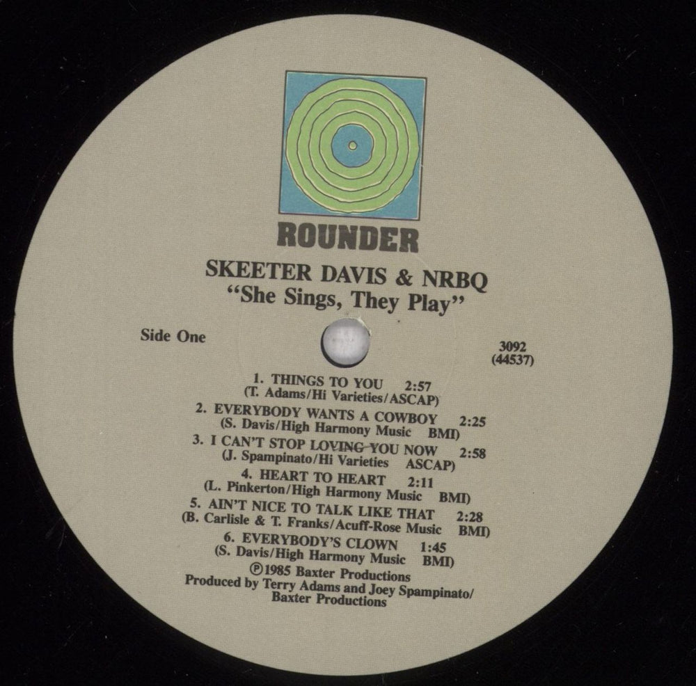 Skeeter Davis She Sings, They Play US vinyl LP album (LP record) SK5LPSH842006