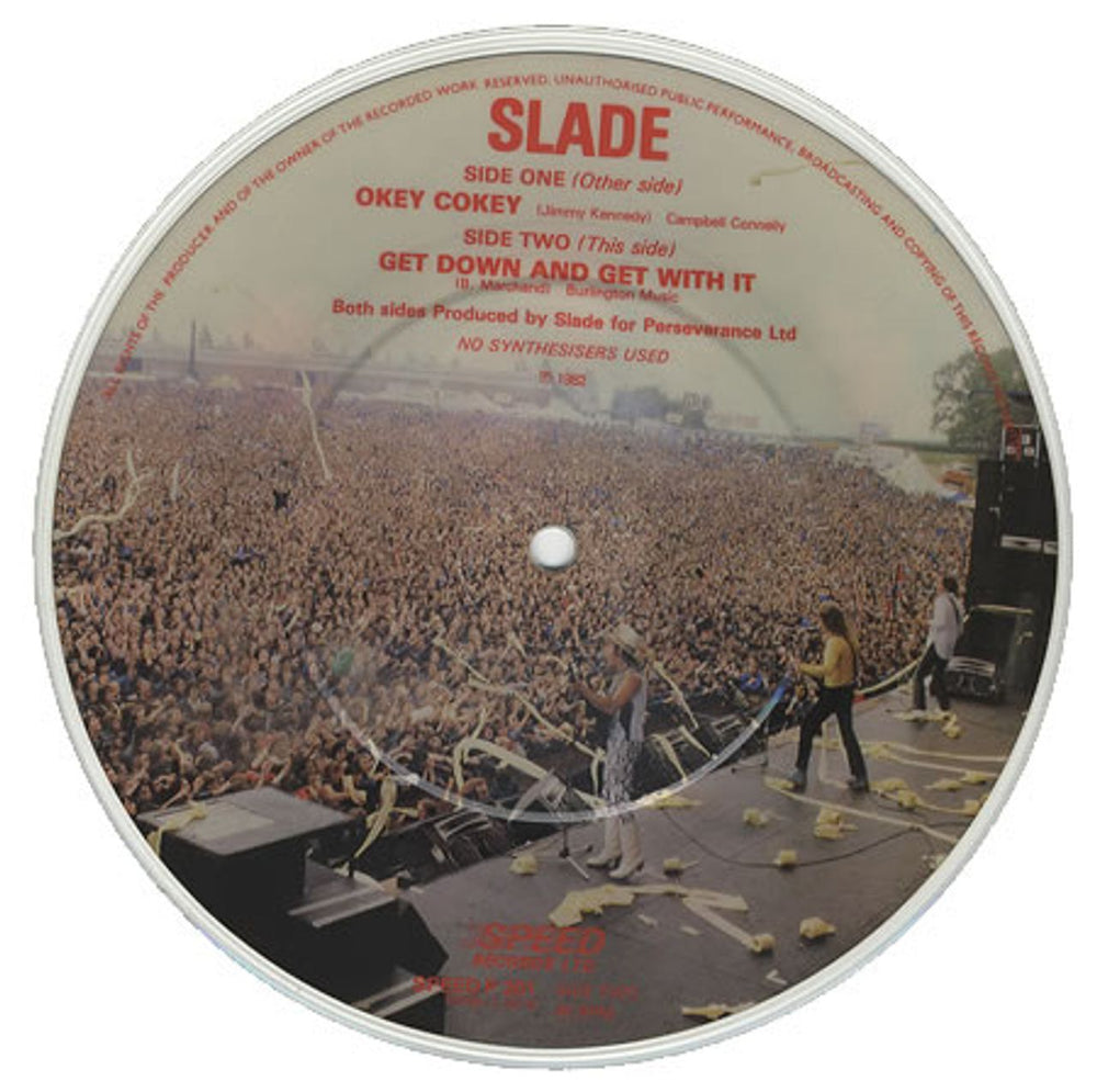 Slade Okey Cokey UK 7" vinyl picture disc (7 inch picture disc single) SDE7POK117931