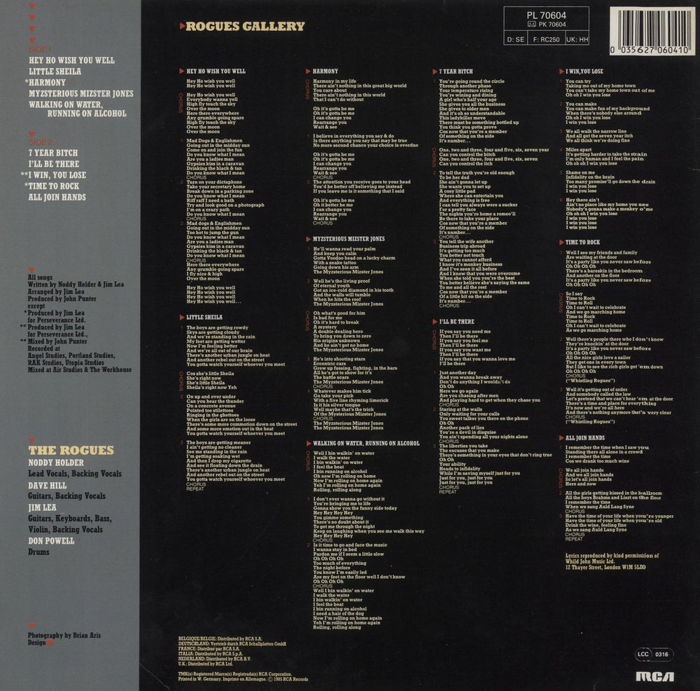 Slade Rogues Gallery German vinyl LP album (LP record) 035627060410