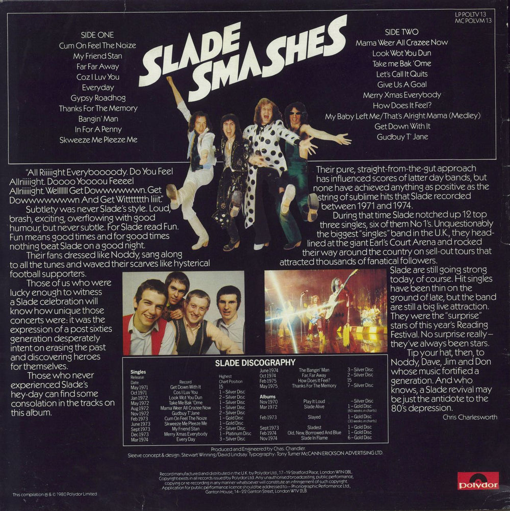 Slade Slade Smashes - Injection Moulded UK vinyl LP album (LP record)