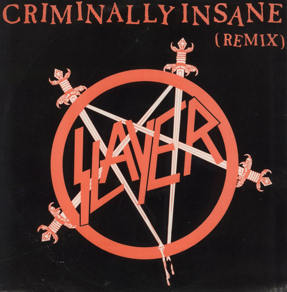 Slayer Criminally Insane UK 12" vinyl single (12 inch record / Maxi-single) LONX133