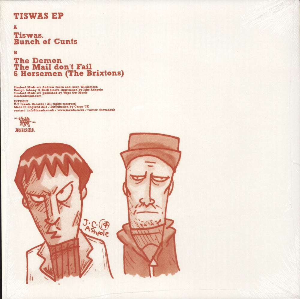 Sleaford Mods Tiswas EP - Orange Vinyl UK 12" vinyl single (12 inch record / Maxi-single) 5055869507011