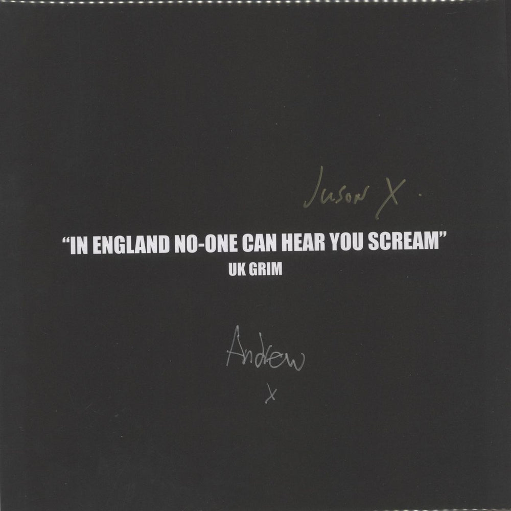 Sleaford Mods UK Grim - White Vinyl - Autographed Print UK vinyl LP album (LP record)