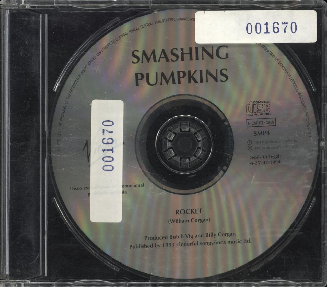 Smashing Pumpkins Rocket Spanish Promo CD single (CD5 / 5") SMP4