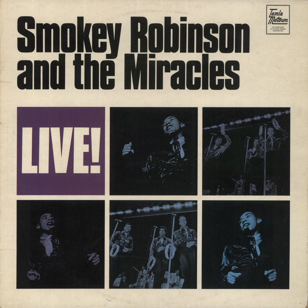 Smokey Robinson & The Miracles Live! UK vinyl LP album (LP record) TML11107