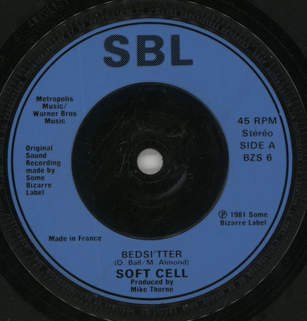 Soft Cell Bedsitter - P/S UK 7" vinyl single (7 inch record / 45) SOF07BE171521