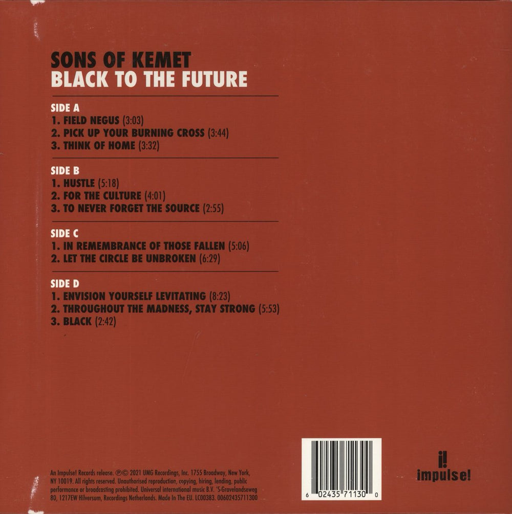 Sons Of Kemet Black To The Future - Orange Vinyl UK 2-LP vinyl record set (Double LP Album) 602435711300