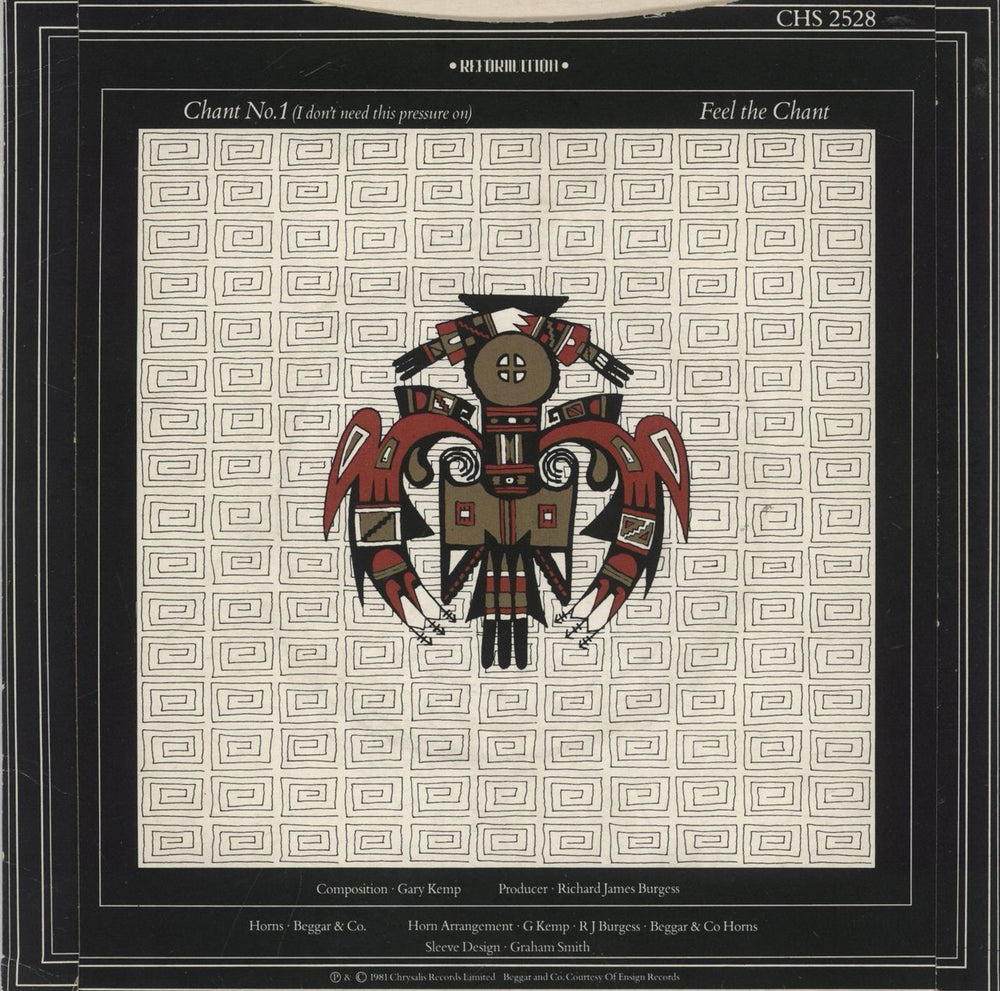 Spandau Ballet Chant No.1 - Solid - P/S UK 7" vinyl single (7 inch record / 45)