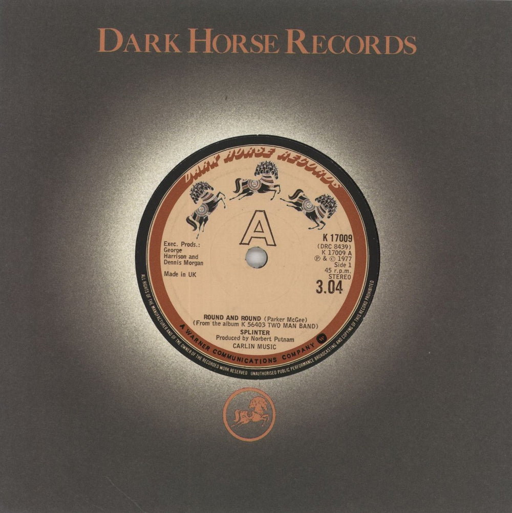 Splinter Round And Round UK 7" vinyl single (7 inch record / 45) K17009