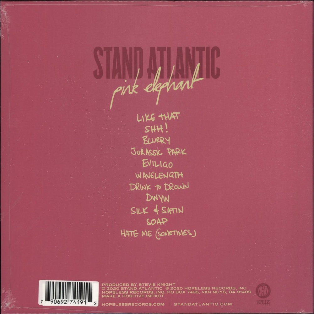 Stand Atlantic Pink Elephant - 5th Anniversary Edition - Black Ice With Glitter Vinyl - Sealed US vinyl LP album (LP record) 790692741915