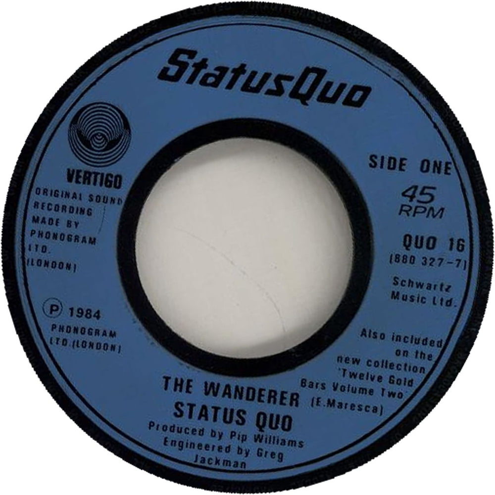 Status Quo The Wanderer - Jukebox UK 7" vinyl single (7 inch record / 45) QUO16