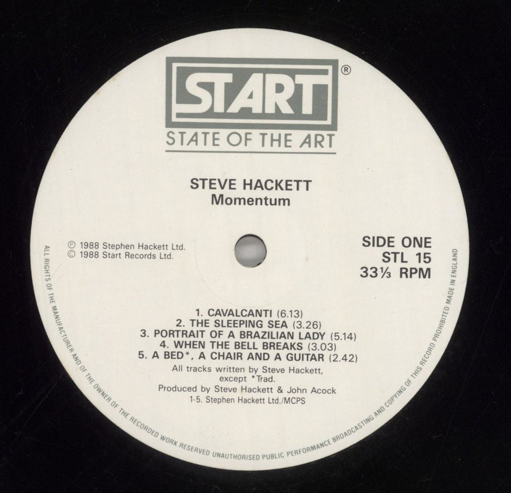 Steve Hackett Momentum UK vinyl LP album (LP record) SVELPMO755899