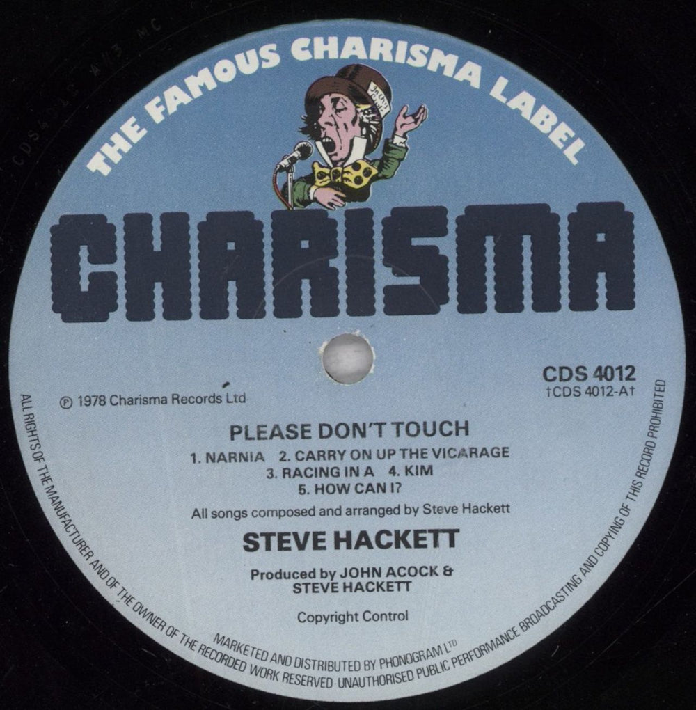 Steve Hackett Please Don't Touch - Blue label UK vinyl LP album (LP record) SVELPPL554043