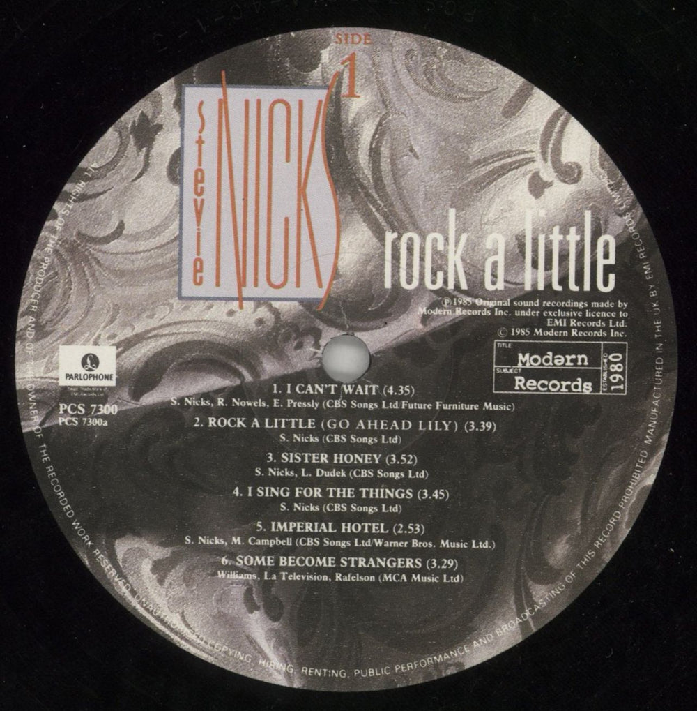 Stevie Nicks Rock A Little - Open Shrink UK vinyl LP album (LP record) NICLPRO868820