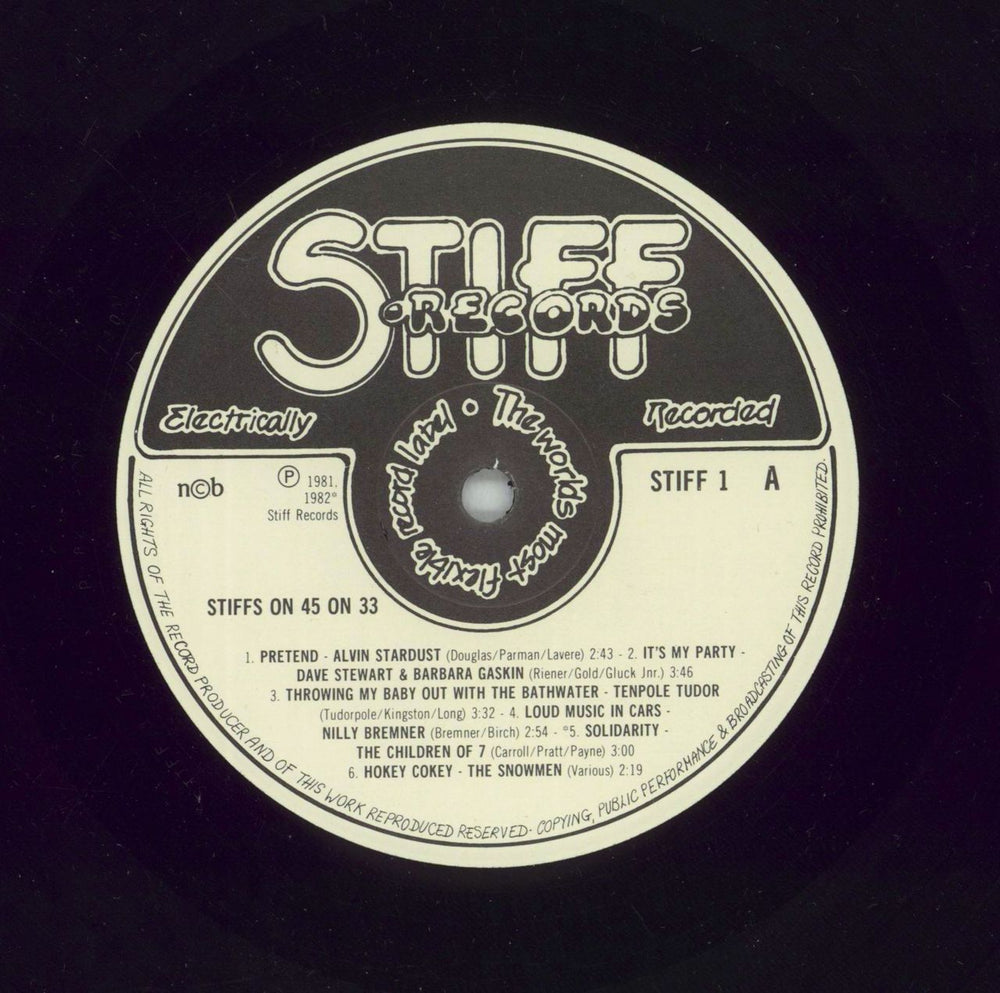 Stiff Records Stiff's On 45 Danish vinyl LP album (LP record) SX8LPST870284
