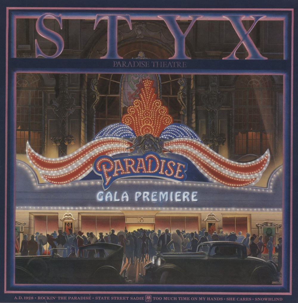 Styx Paradise Theater US vinyl LP album (LP record) B0022047-01