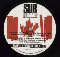 Subhumans Canada Same Thoughts Different Day US 2-LP vinyl record set (Double LP Album) 84C2LSA860164